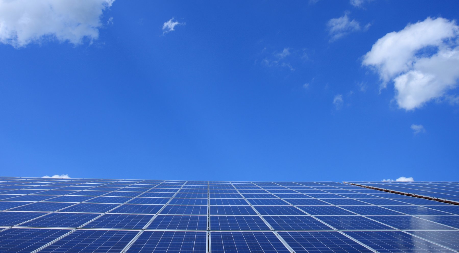 solar panels and sky